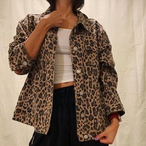 Oversized Animal Print Jacket